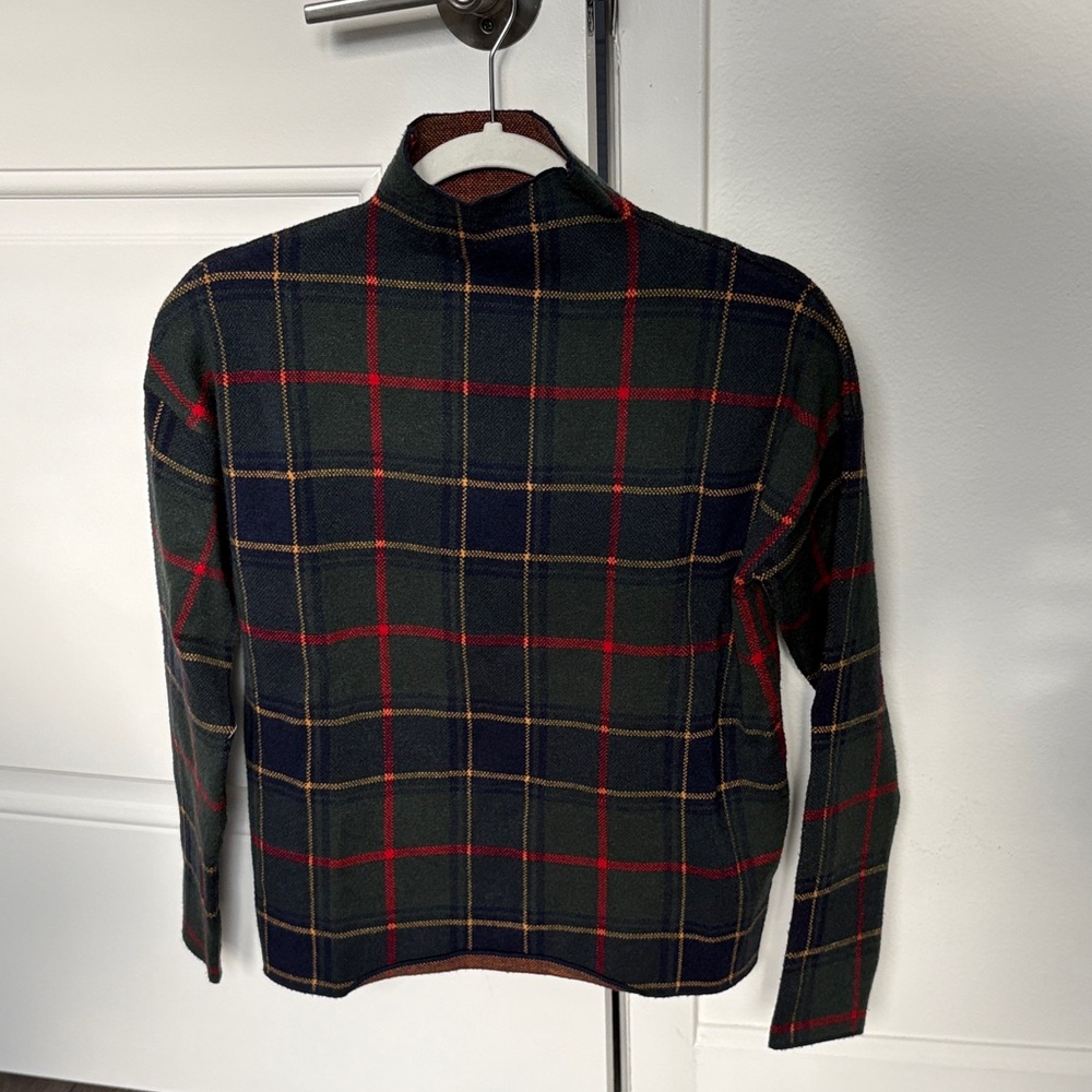 Ellie Tahari Plaid Sweater - Green and Red